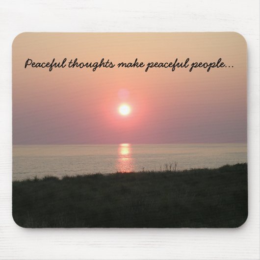 Peaceful Thoughts/Sunset on Beach over Zee Muismat (Voorkant)