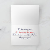 Peaceful Transfer of Power Inauguration Nieuwjaar Feestdagen Kaart (Binnen)