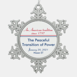 Peaceful Transition of Power Inauguration American Tin Sneeuwvlok Ornament