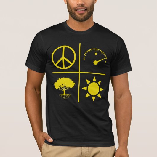 Peaceful TredenGold Gliph T-Shirt (Voorkant)