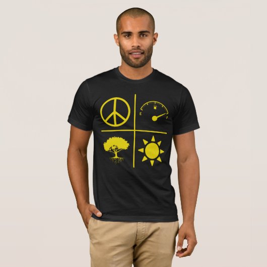 Peaceful TredenGold Gliph T-Shirt (Voorkant volledig)
