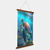 Peaceful Turtle Design Wall Decor Hanging Tapestry Hangend Wandkleed (Gebogen)