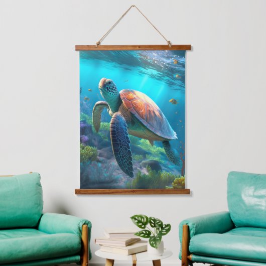 Peaceful Turtle Design Wall Decor Hanging Tapestry Hangend Wandkleed (Woonkamer)