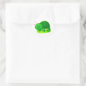 Peaceful Turtle Ronde Sticker (Tas)