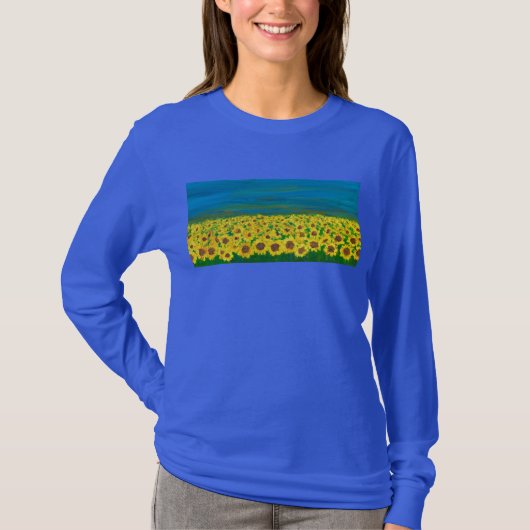 Peaceful Ukraine Art Women's Long Sleeve T-Shirt (Voorkant)