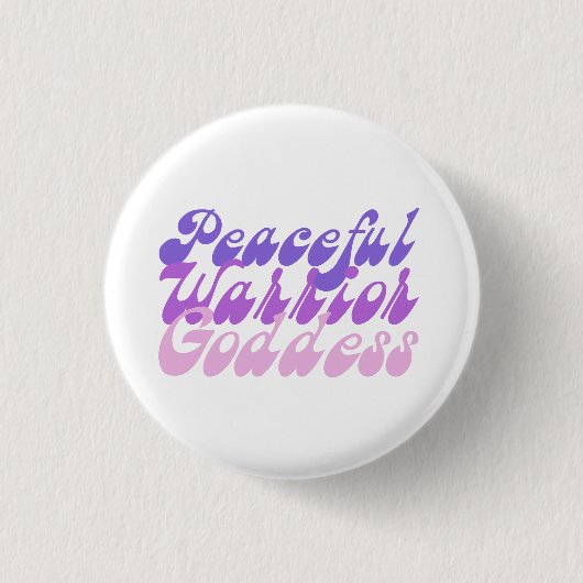 Peaceful Warrior Goddess Ronde Button 3,2 Cm (Voorkant)