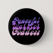 Peaceful Warrior Goddess Ronde Button 5,7 Cm (Voorkant)