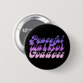 Peaceful Warrior Goddess Ronde Button 5,7 Cm (Voorkant /achterkant)