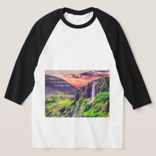 Peaceful Waterfall and Mountain Landscape | Relax T-shirt (Laagn)