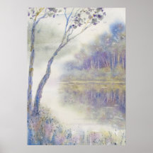 Peaceful Waterverf Landscape