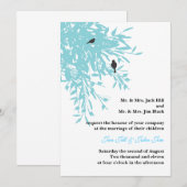 Peaceful Wedding Invite Kaart (Voorkant / Achterkant)