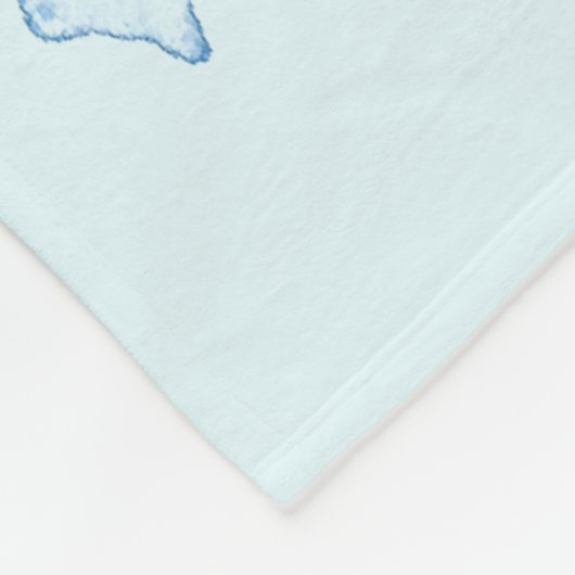 Peaceful Winter Forest Snow Waterverf Drawing Fleece Deken (Hoek)