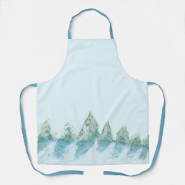 Peaceful Winter Forest Snow Waterverf Drawing Schort