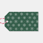 Peaceful Winter Green Holiday Cadeaulabel (Achterkant Horizontaal)