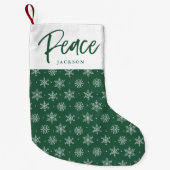 Peaceful Winter | Groen Kleine Kerstsok (Voorkant)