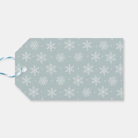 Peaceful Winter | Ice Blue Holiday Cadeaulabel (Achterkant Horizontaal)