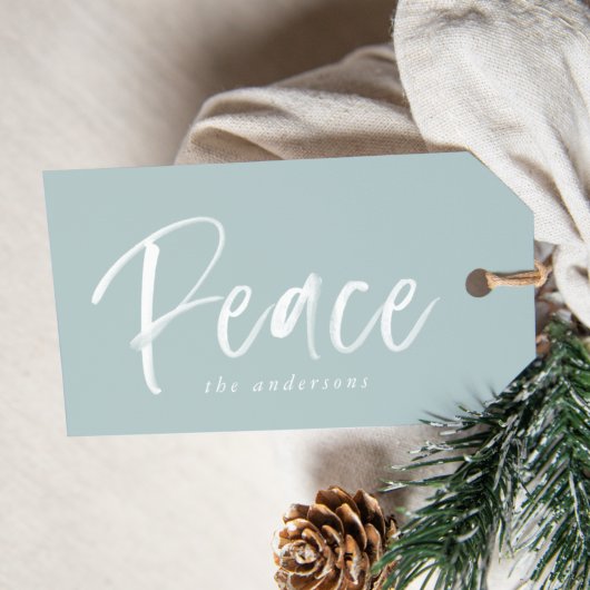 Peaceful Winter | Ice Blue Holiday Cadeaulabel