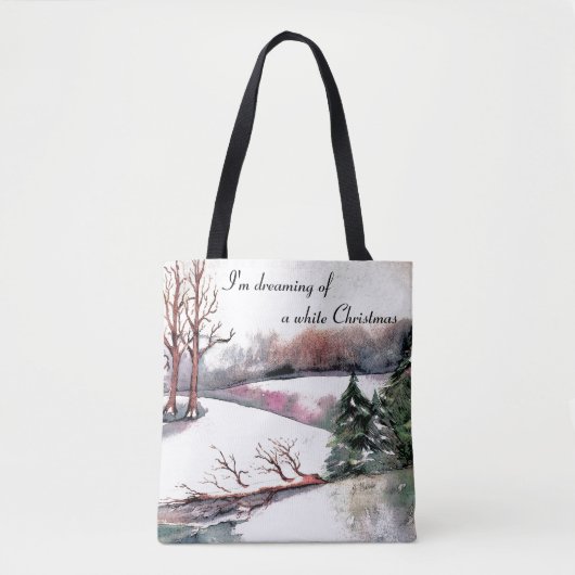 Peaceful Winter Scene Holiday Tas (Voorkant)