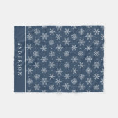 Peaceful Winter Snowflake | marine Fleece Deken (Voorkant (Horizontaal))