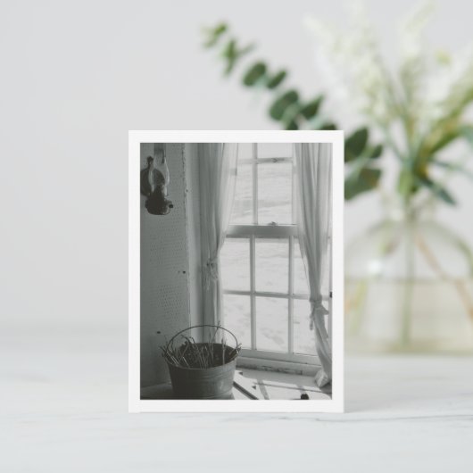 Peaceful Winter Window Briefkaart (Staand voorkant)