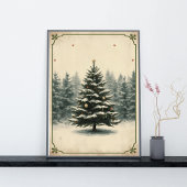 Peaceful Winter Wonderland Holiday Wall Art Poster