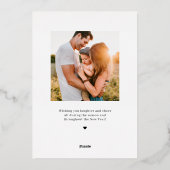 Peaceful Wish Folie Holiday Photo Card Folie Feestdagenkaart (Achterkant)