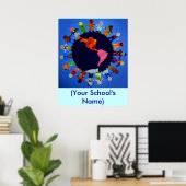 Peaceful World Children - Poster (Thuiskantoor)