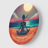 Peaceful Yoga Meditation Moonlight Sky Grote Klok (Hoek)
