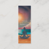 Peaceful Yoga Meditation Moonlight Sky Mini Visitekaartje (Voorkant)