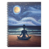 Peaceful Yoga Meditation Moonlight Sky Notitieboek (Voorkant)