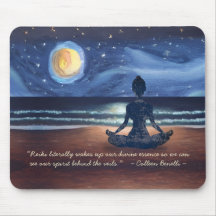 Peaceful Yoga Meditation Moonlight Sky Quote