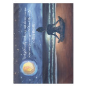 Peaceful Yoga Meditation Moonlight Sky Quote Tafelkleed (Voorkant)