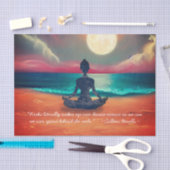 Peaceful Yoga Meditation Moonlight Sky Quote Tissuepapier (Craft)
