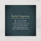 Peaceful Yoga Meditation Moonlight Sky Vierkante Visitekaartje (Achterkant)