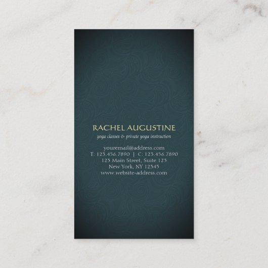 Peaceful Yoga Meditation Moonlight Sky Visitekaartje (Achterkant)