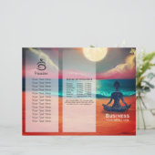 Peaceful Yoga Meditation Moonlight Sky Zee TriFold (Staand voorkant)
