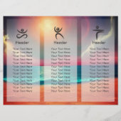 Peaceful Yoga Meditation Moonlight Sky Zee TriFold (Achterkant)
