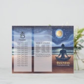 Peaceful Yoga Meditation Moonlight Sky Zee TriFold (Staand voorkant)