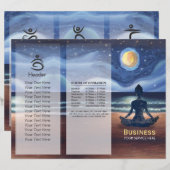 Peaceful Yoga Meditation Moonlight Sky Zee TriFold (Voorkant / Achterkant)