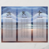 Peaceful Yoga Meditation Moonlight Sky Zee TriFold (Achterkant)