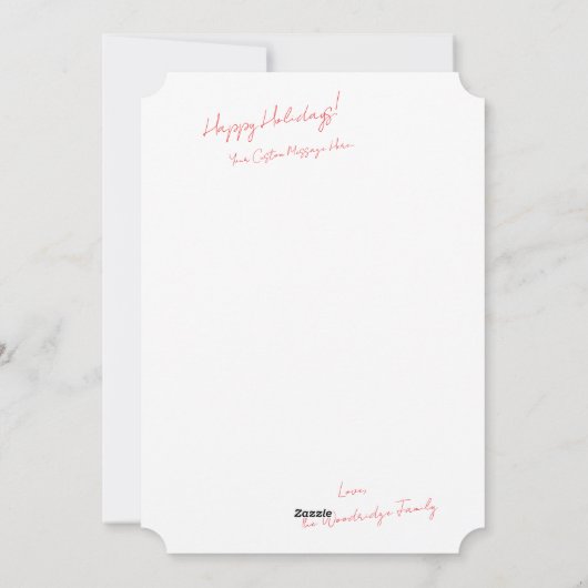 Peaceful Yogi by Christmas Tree Feestdagenkaart (Achterkant)