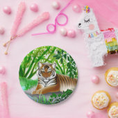 Peaceful Young Bengal Tiger Paper Borden Papieren Bordje (Feest)