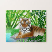 Peaceful Young Bengal Tiger Puzzle Legpuzzel (Horizontaal)