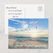 Peaceful Zee Shore Scene with Birds Sympathy Briefkaart (Voorkant / Achterkant)