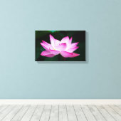Peaceful Zen Lotus Flower Canvas Print (Insitu (Houten vloer))