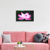 Peaceful Zen Lotus Flower Canvas Print (Insitu (Woonkamer))