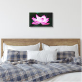 Peaceful Zen Lotus Flower Canvas Print (Insitu (Slaapkamer))