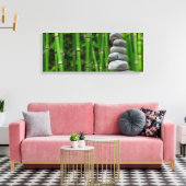 Peaceful Zen Rock Stack and Bamboo Canvas Print (Insitu (Woonkamer))