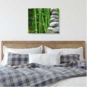 Peaceful Zen Rock Stack and Bamboo Canvas Print (Insitu (Slaapkamer))