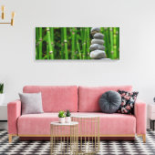 Peaceful Zen Rock Stack and Bamboo Canvas Print (Insitu (Woonkamer))